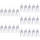 25Pcs White Decorative Dog Tail Hooks Wall Mounted Key Coat Hat Hanger 10