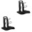 2Pcs Black Dumbbell 3 Layer Storage Rack Durable PP Fitness Stand 3