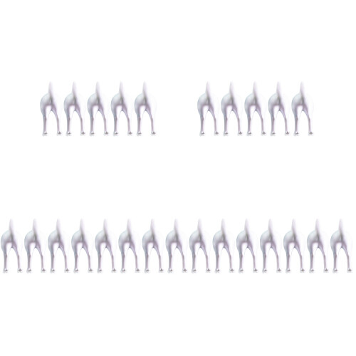 25Pcs White Decorative Dog Tail Hooks Wall Mounted Key Coat Hat Hanger 1