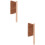 2Pcs Functional Fireplace Brush Cleaning Wood Handle 8