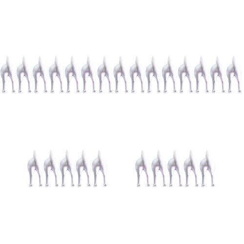 25Pcs White Decorative Dog Tail Hooks Wall Mounted Key Coat Hat Hanger 2