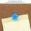 120Pcs Blue Convenient Push Pin Flower Shaped Compact Thumbtacks 10