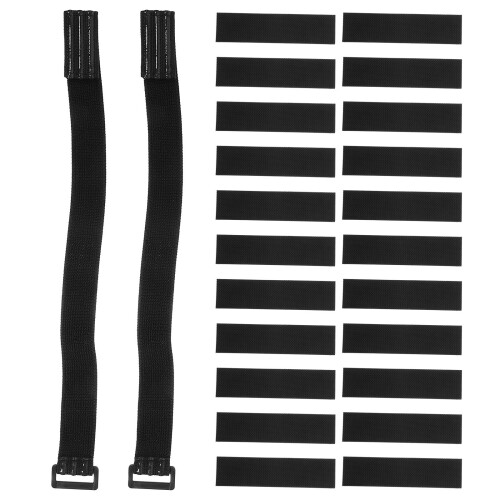 3 Sets Elastic Cord Adjustable Cable Straps Boots With Stickers Knee