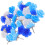 120Pcs Blue Convenient Push Pin Flower Shaped Compact Thumbtacks 2