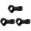 3Pcs High-Strength Aluminum Bar Riser for Bicycle Handlebar Black 2