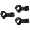 3Pcs High-Strength Aluminum Bar Riser for Bicycle Handlebar Black 6