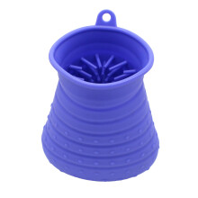 2Pcs Silicone Pet Massager for Paws with Handle in Purple