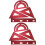 2Sets Red Triangle Plate Ruler Protractor Stationery Set for Students 5
