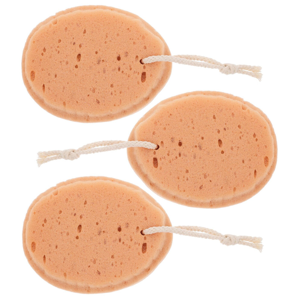 3pcs Soft Bath Sponge Set for Newborns and Adults, Gentle Exfoliating Body Scrubber with Ergonomic Grip and Hanging String