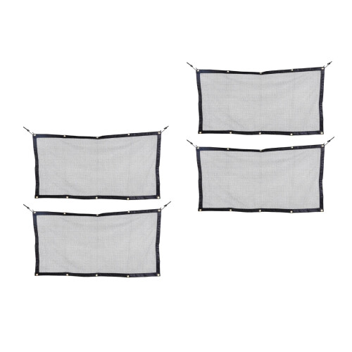 4Pcs Oxford Cloth Car Barrier Black Durable Backseat Divider 2