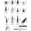 270Set Spikes and Studs,Mixed Shape Punk Spike Rivets Metallic Cone Screw Back Studs with Install Tool for Leather 3