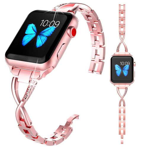 Πολυτελές λουράκι Apple Watch από ανοξείδωτο ατσάλι, για γυναίκες: Εύκολη εγκατάσταση 1