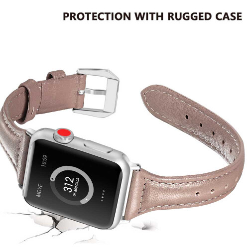 Συμβατό λουράκι Apple Watch, γνήσιο δέρμα, μοντέρνος σχεδιασμός, άνετη εφαρμογή για Apple 2
