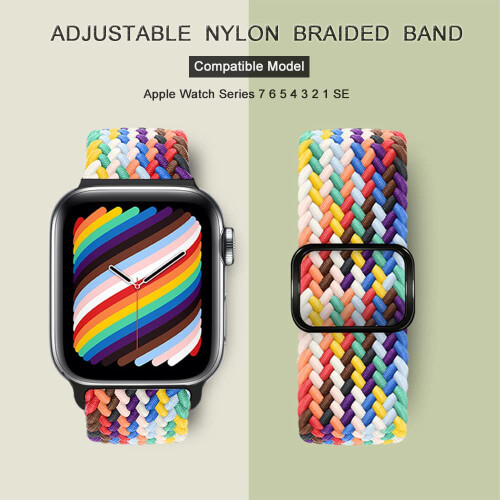 Λουράκι Solo Loop, Συμβατό με Apple Watch, Ελαστικό νάιλον λουράκι για αθλητικά είδη, 1