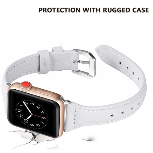Συμβατό λουράκι Apple Watch, γνήσιο δέρμα, μοντέρνος σχεδιασμός, άνετη εφαρμογή για Apple 2