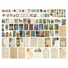 200 Vintage-Scrapbooking-Sticker-Set, Scrapbooking-Zubehör, Journaling-Zubehör-Sticker-Set, Ästhetische DIY-Retro-Journaling-Sticker