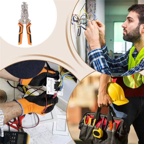 Electrician Pliers Foldable Portable Electric Wire Stripper Hand Tool Cutter Multifunctional Electrical Pliers 2