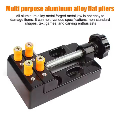 Flat Table Vice Drill Press  Bench Clamp - Adjustable Vise for DIY Jewelry, Walnut Nuclear Drilling, Carving Tool 2