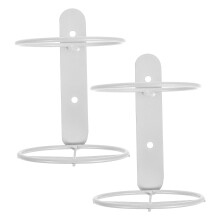 2 Pcs White Metal Wall Mounted Wine Rack SpaceSaving Vertical Wine Bottle Holder for Kitchen Bar