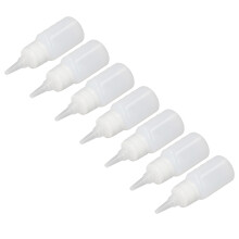 100 Stück 20ml Kunststoff-Spritzflaschen mit Skalen, Spitze, Deckel für Flüssigkeiten, Lebensmittel & Kunst