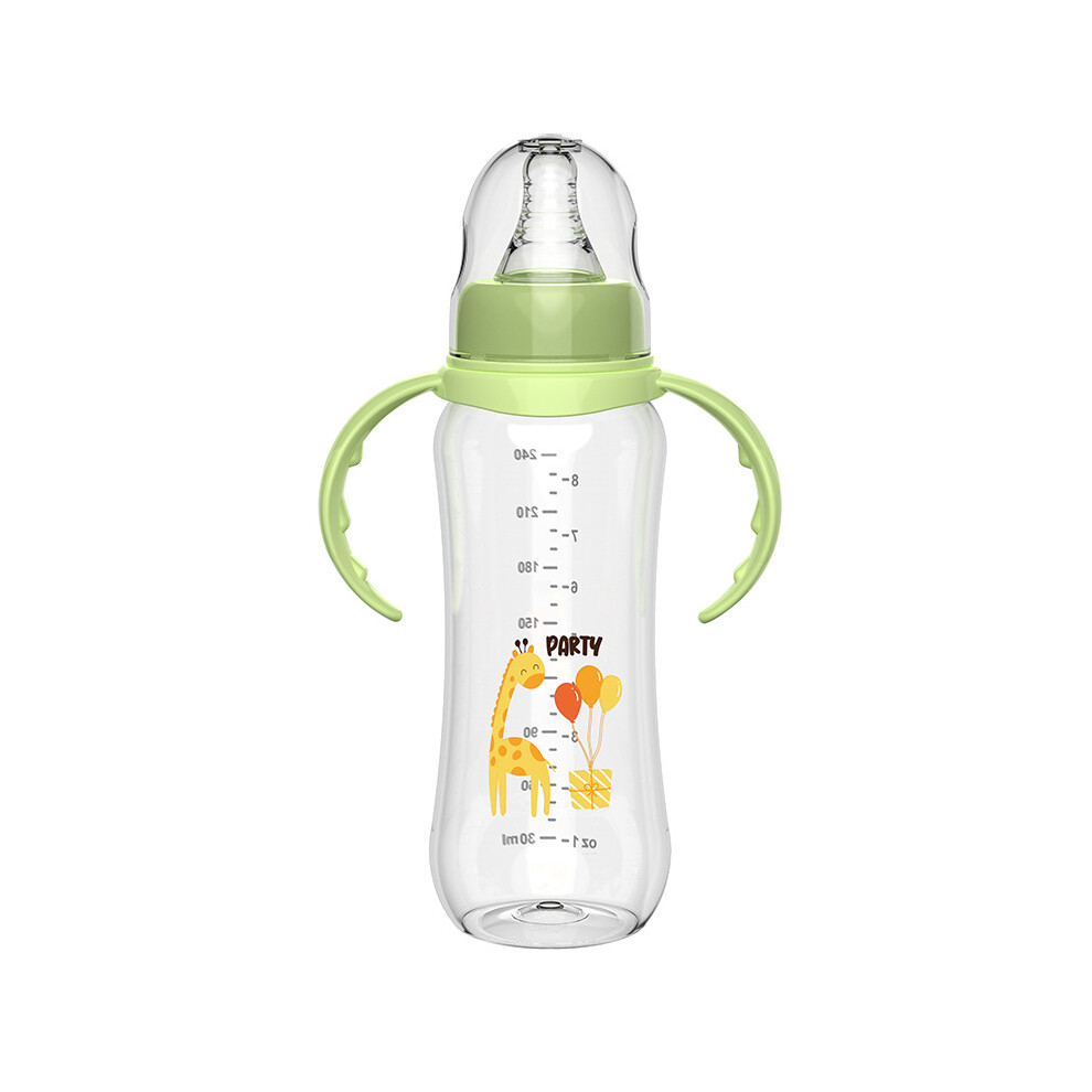 Anti-choking/flatulence/falling pp milk bottle with handle