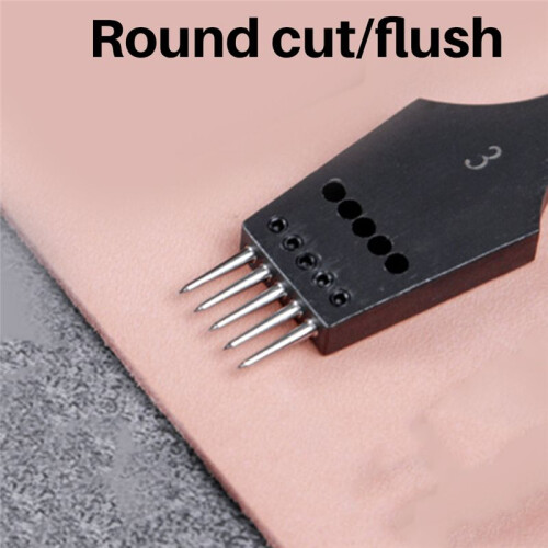 Stainless Steel Punching Tools   Replaceable Removable Round Hole Leather  Chisel Leather Punching Tools 1