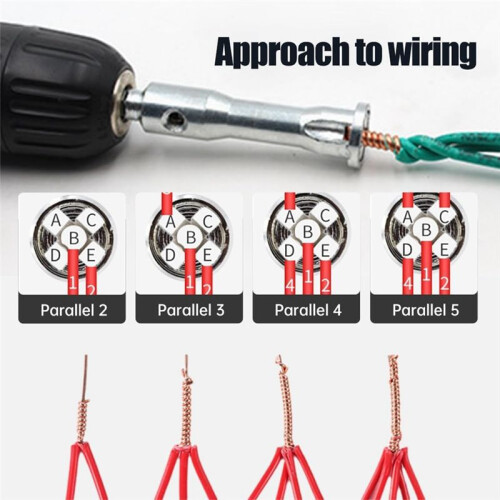 5pcs Wire Stripping and Twisting Tool,Wire Twister Tool for Drill,Wire Stripping and Twisting Tool for Quick Stripping 1