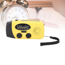 Tragbares Solar-Handkurbel-Wetterradio mit SOS-LED-Licht 2000mAh Gelb