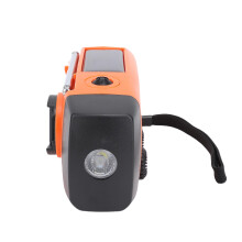 Tragbares Solar-Handkurbel-Wetterradio mit 2000mAh LED-SOS-Orange