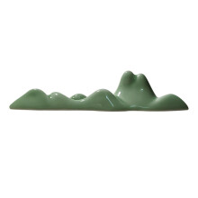 Chinese Calligraphy Brush Holder Rack Ceramic Brush Rest with Elegant Wave Design for Painting
