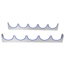 2 Pack Stainless Steel Wall Mounted Hard Hat Rack with Rubber Edge, Multi Helmet Storage Organizer