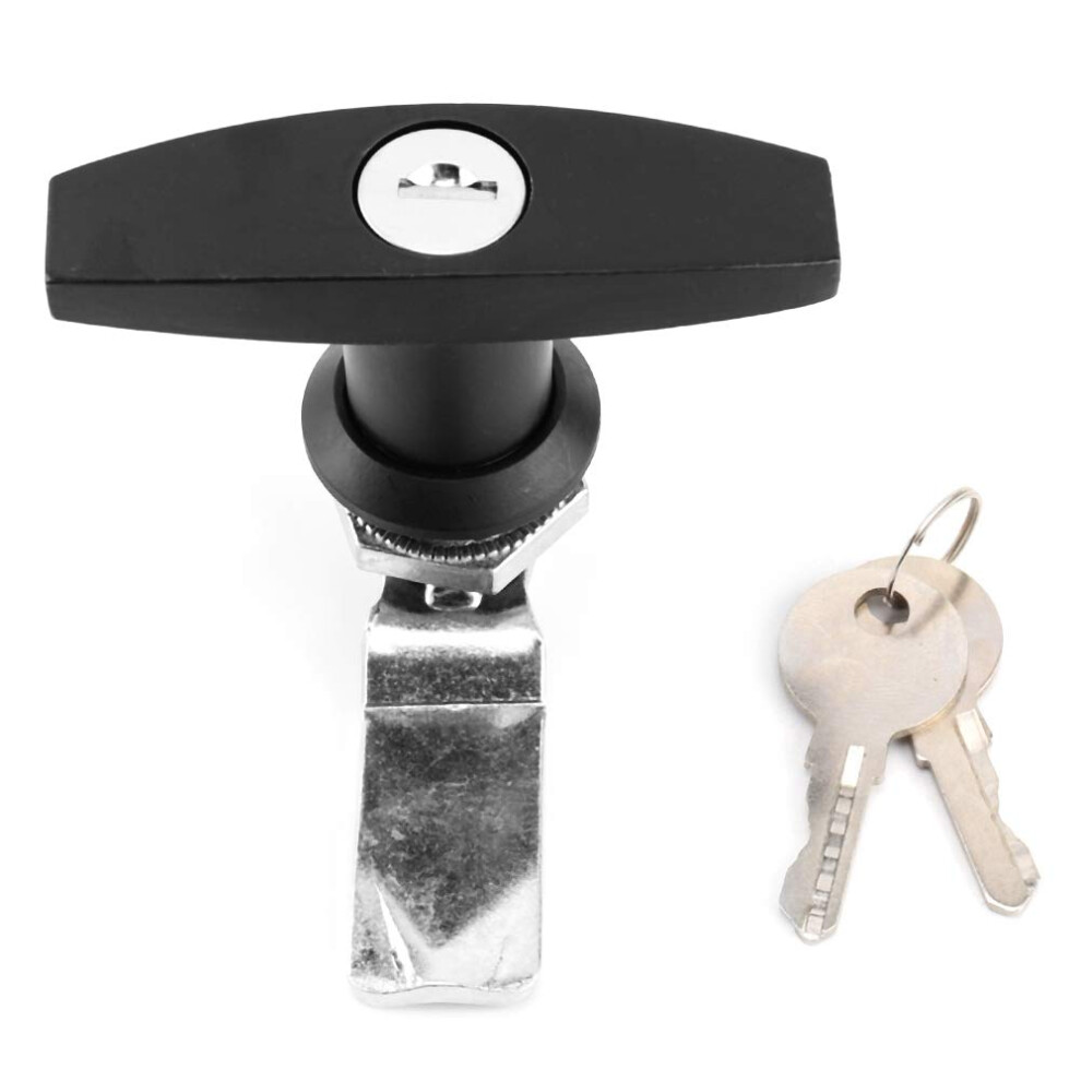 Black T Handle Lock For Trailer Toolbox And Garage Door, Rustresistant Zinc Alloy Security 9094768191958