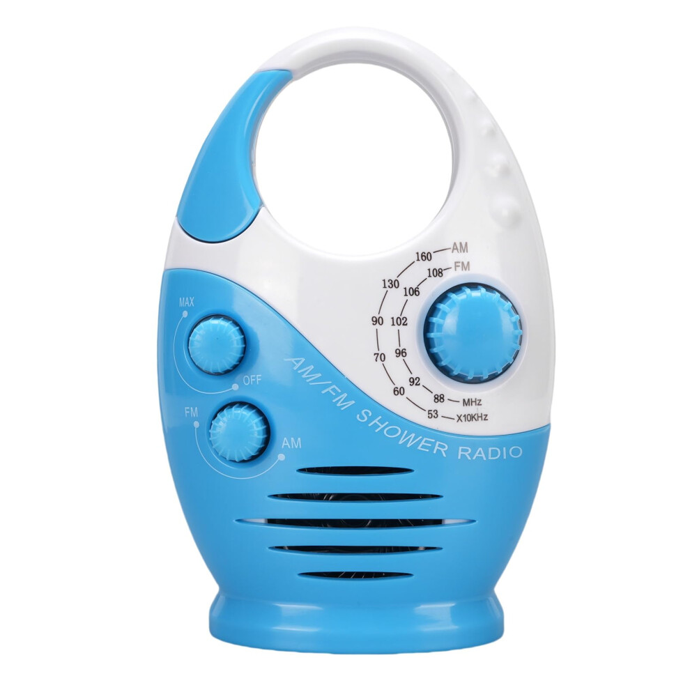 Shower Radio Waterproof Am Fm With Builtin Speaker, Hanging Bathroom Design And Easy Tuning 9455672686792