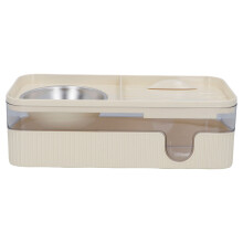 Automatischer Katzenfutterspender & Wasserautomat, 35,3 x 16 cm, Edelstahl-Schüssel