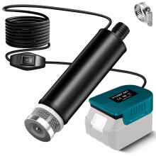 Cordless Water Pump Compatible with Makita 18V LXT, 500GPH Flow Submersible with Filter and 4m Cable for Garden, Pool, Pond