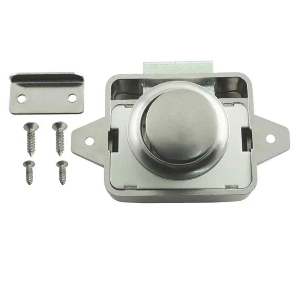 Push Button Cabinet Lock 3Pcs Campervan Door Latch With Key Builtin Handle Durable Metal 9199774870337