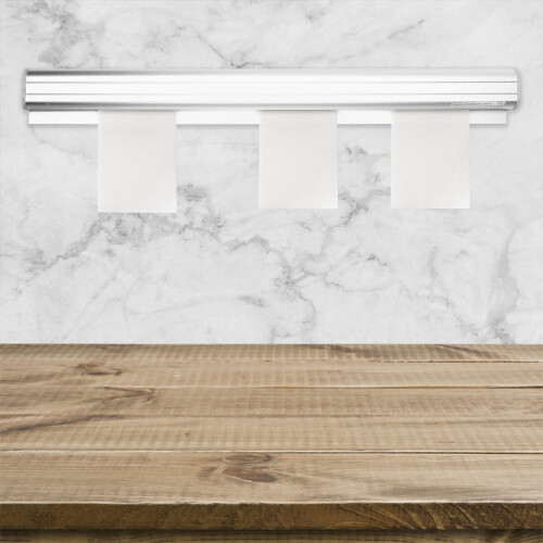 2Pièces Support Notes Aluminium Argenté Organiseur Commandes Cuisine 2