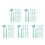 100Pièces Outils Excavation PVC Vert Clair Kit Exploration Enfants 4