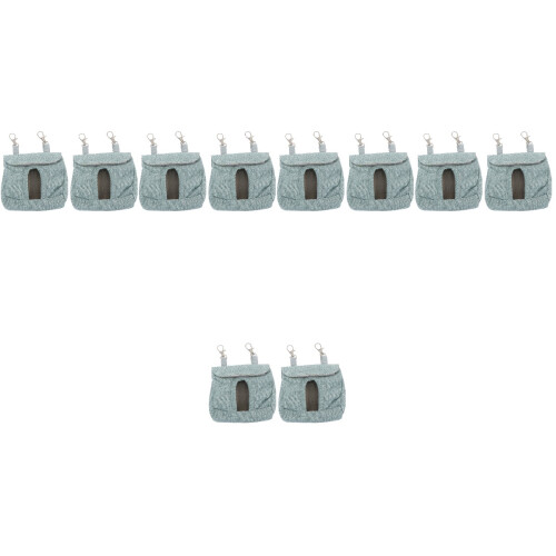 10Pcs Washable Blue Rabbit Feeding Pouch for Cage, Guinea Pig Storage 2