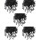 2500Pcs Black Rubber Protective Caps for Bolts Screw Covers Dome Ends 8
