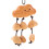 Cloud Shaped Wood Car Interior Hanging Ornament Relaxing Rattle 5