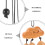 Cloud Shaped Wood Car Interior Hanging Ornament Relaxing Rattle 6