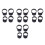 16 Pcs Plastic Cover Hand Crank 9