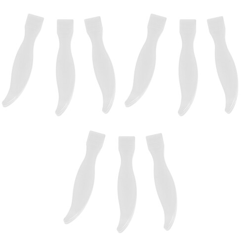 9Pcs Fine Workmanship White Plastic Scale Tweezers for Labs 1