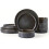 13Piece Gray Reactive Glaze Ceramic Dinnerware Set for 4, Durable Stoneware Build 2
