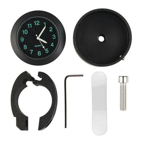 Motorcycle Clock Handlebar, Mill Finish Shell Universal Fit Convenient Usage, Texture Design Easy Installation For Comfortable Wear 2