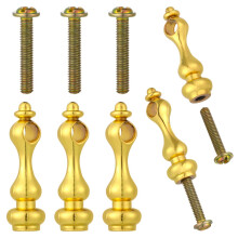 4pcs Metal Furniture Connectors and Glass Railing Post Caps for Secure Durable Iron Construction