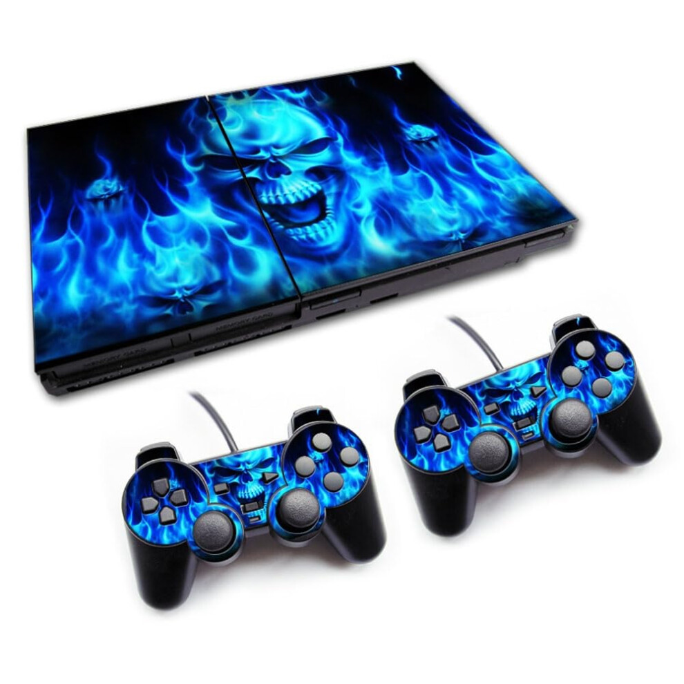 Slim Console Skin With Controller Cover, Scratchresistant Vinyl Decal For Ps2 70000 90000 Models 9094768193181