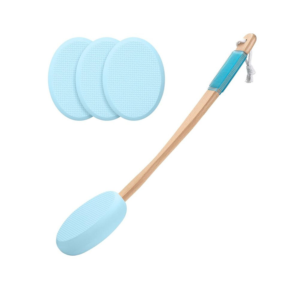 Lotion Applicator for Back, Feet, 4 Replaceable Pads with Long Handle, Back Sunscreen Applicator , Apply Cream Medicine