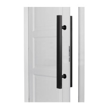 Matte Black Stainless Steel Sliding Glass Door Pull Handle 20 Inch HShape for Commercial and Home